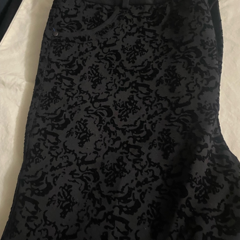 Black Velvet Detailed Pants NWT - Picture 2 of 4